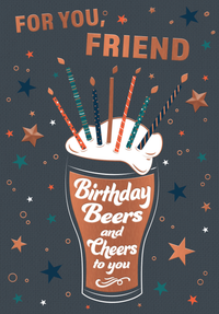 6pk Cards C50 Birthday Friend - Tiger Feet Ireland