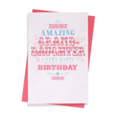 6pk Cards C75 Birthday Granddaughter - Tiger Feet Ireland