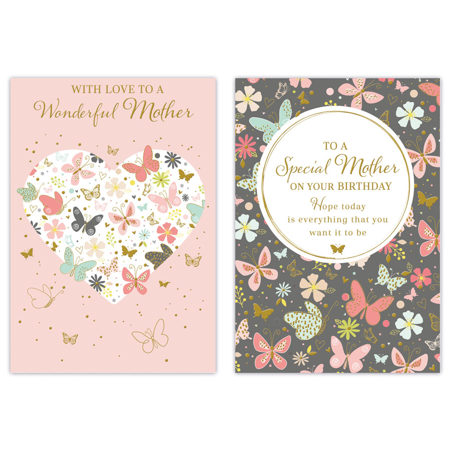 12pk Cards C50 Birthday Mother - Tiger Feet Ireland