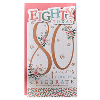 6pk Cards C55 Birthday Age 80 - Tiger Feet Ireland