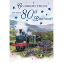 6pk Cards C75 Birthday Age 80 - Tiger Feet Ireland
