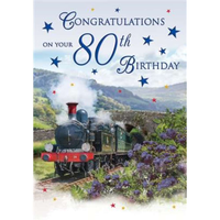 6pk Cards C75 Birthday Age 80 - Tiger Feet Ireland