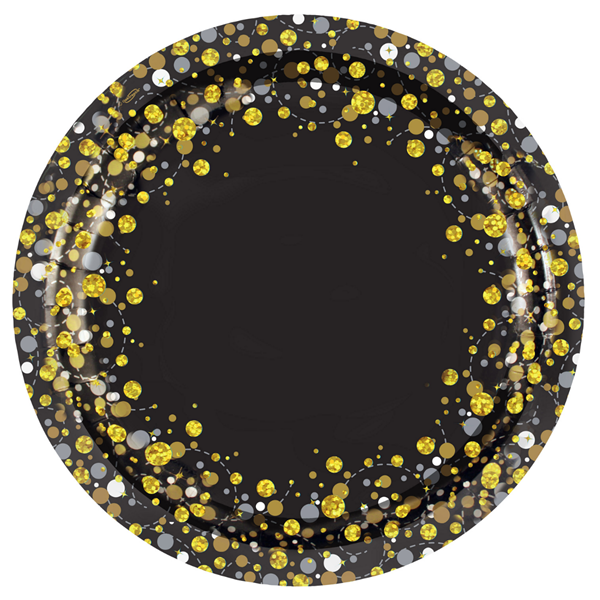 8ct Paper Plates 23cm Sparkling Fizz - Tiger Feet Ireland