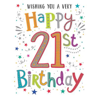 6pk Cards C50 Birthday Age 21 - Tiger Feet Ireland