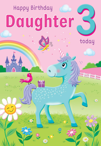 6pk Cards ED C75 Age 3 Daughter Unicorn - Tiger Feet Ireland