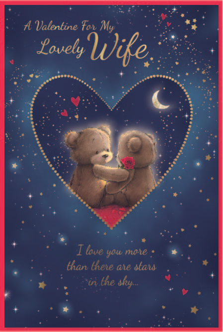 Simon Elvin 6 Pack Cards C75 Valentine's Day Wife