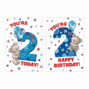 12pk Cards C50 Birthday Age 2 - Tiger Feet Ireland