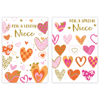 12pk Cards C50 Birthday Niece - Tiger Feet Ireland
