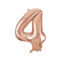 Foil Balloons 34" Big Numbers Rose Gold - Tiger Feet Ireland