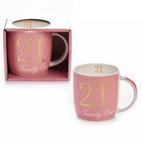 Tiger Feet Mug Age 21 Pink