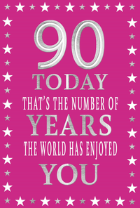 6pk Cards C50 Birthday Age 90 - Tiger Feet Ireland