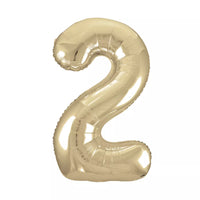 Foil Balloons 34" Big Numbers Gold - Tiger Feet Ireland