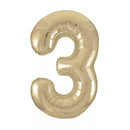 Foil Balloon 34" Big Number Gold - Tiger Feet Ireland