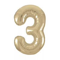 Foil Balloon 34" Big Number Gold - Tiger Feet Ireland