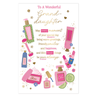 6pk Cards C75 Birthday Granddaughter - Tiger Feet Ireland