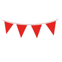 10m Waterproof Bunting 20 Flags Red - Tiger Feet Ireland