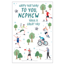 6pk Cards C75 Birthday Nephew - Tiger Feet Ireland
