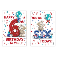 12pk Cards C50 Birthday Age 6 - Tiger Feet Ireland