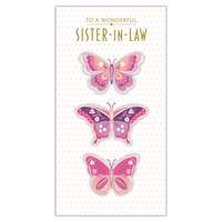 6pk Cards C55 Birthday Sister-In-Law - Tiger Feet Ireland