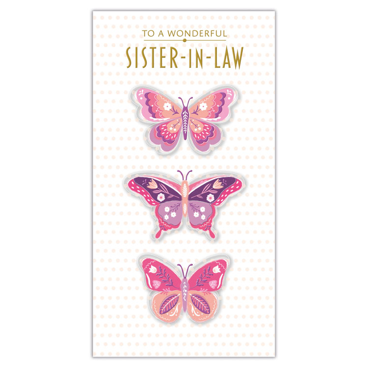 6pk Cards C55 Birthday Sister-In-Law - Tiger Feet Ireland