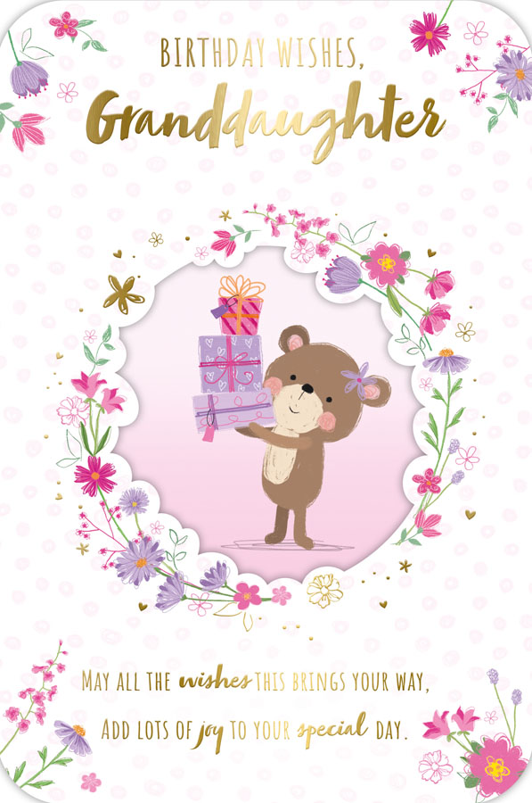 6pk Cards C75 Birthday Granddaughter - Tiger Feet Ireland