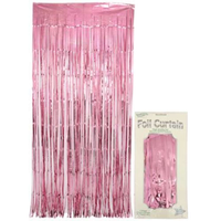 Foil Door Curtain Metallic Light Pink 90cm x 2.4m - Tiger Feet Ireland