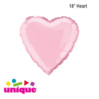 Foil Balloon 18" Heart Pastel Pink - Tiger Feet Ireland