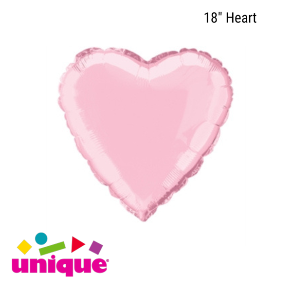 Foil Balloon 18" Heart Pastel Pink - Tiger Feet Ireland