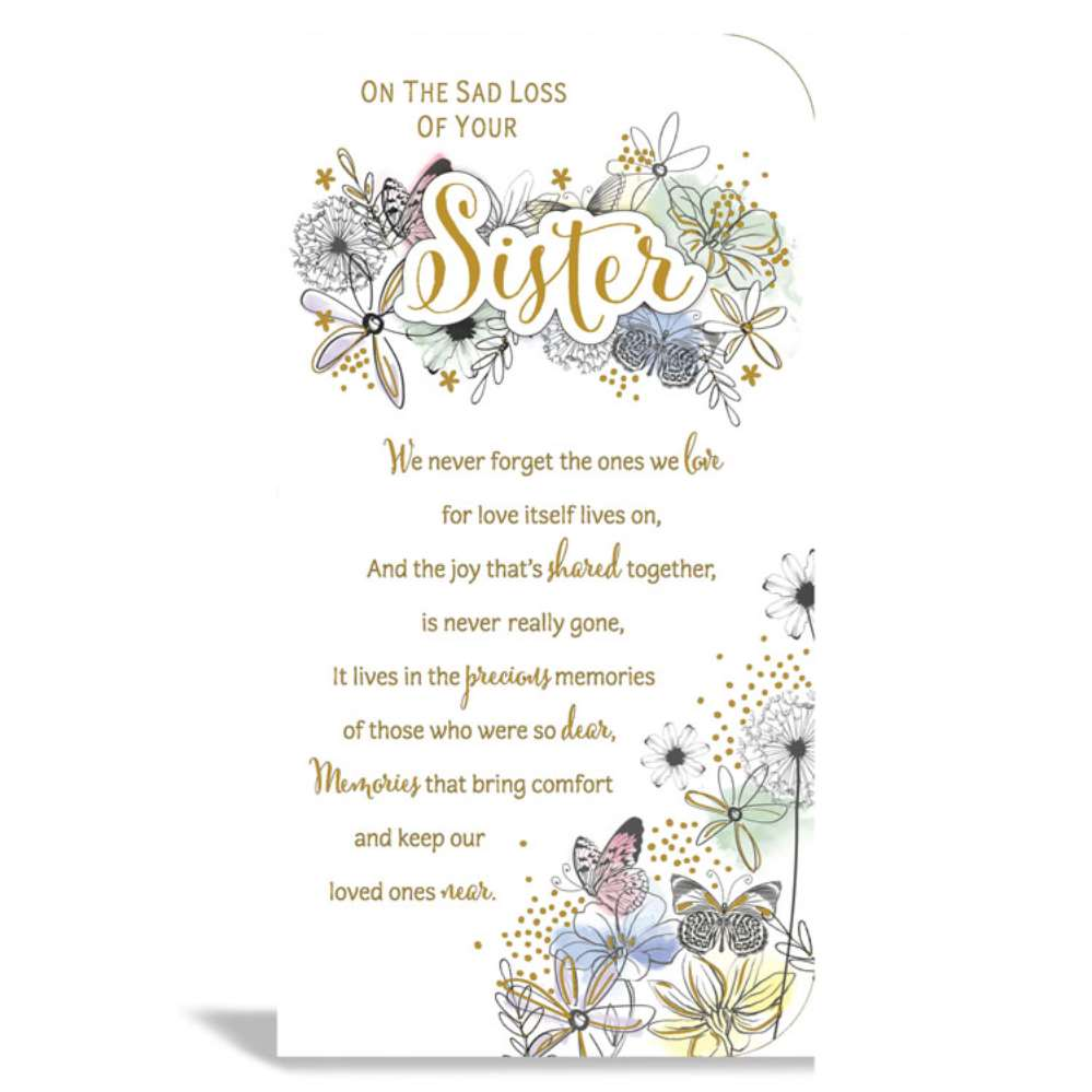 6pk Cards C55 Sympathy Loss Of Sister - Tiger Feet Ireland
