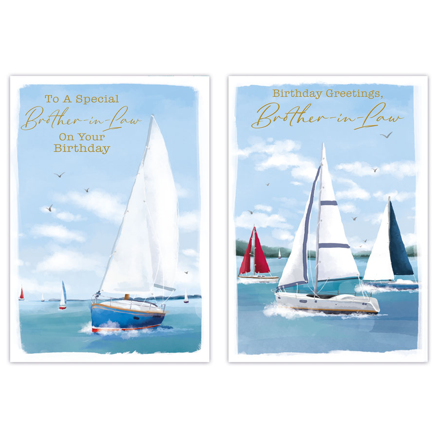 12pk Cards C50 Birthday Brother-In-Law - Tiger Feet Ireland