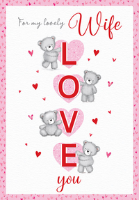 6pk Cards VD C75 LOVE bears - Tiger Feet Ireland