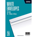 20pk Envelopes C5 Self Seal 80gsm White - Tiger Feet Ireland