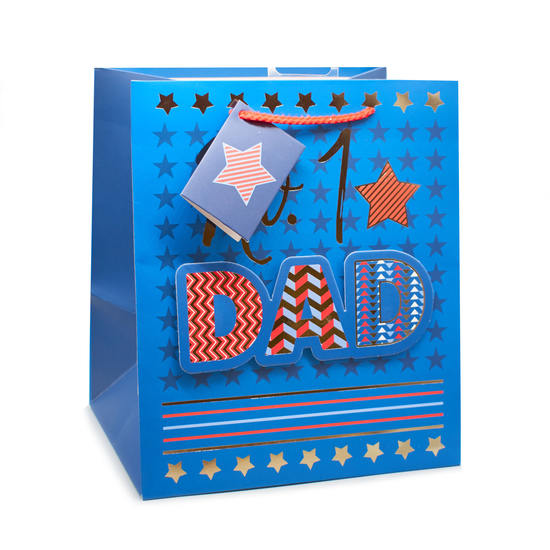 Gift Bag No.1 Dad Blue Large Portrait 6pk