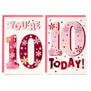 12pk Cards C50 Birthday Age 10 - Tiger Feet Ireland