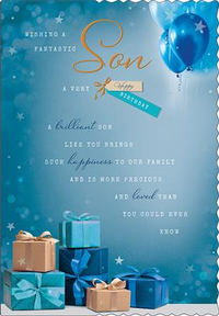 6pk Cards C75 Birthday Son - Tiger Feet Ireland