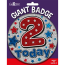 6pk Big Badges Birthday Age 2 - Tiger Feet Ireland