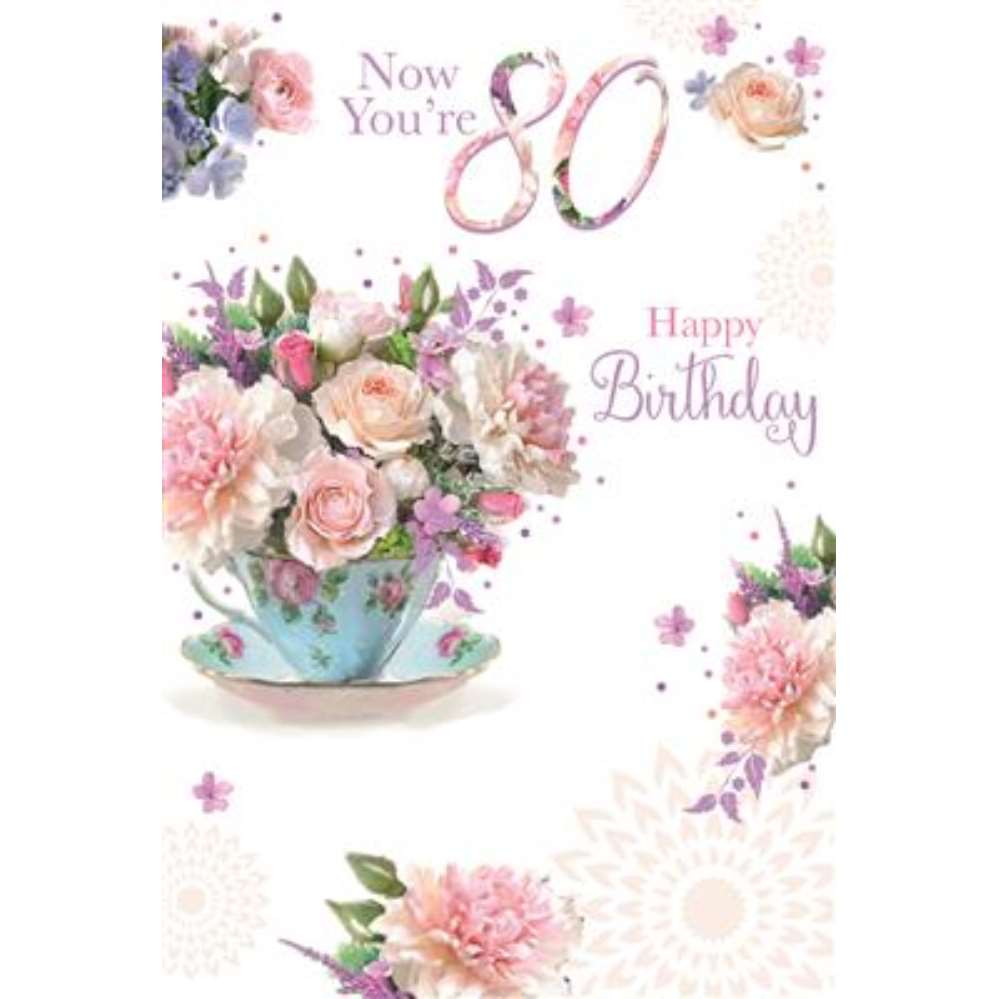 6pk Cards C50 Birthday Age 80 - Tiger Feet Ireland